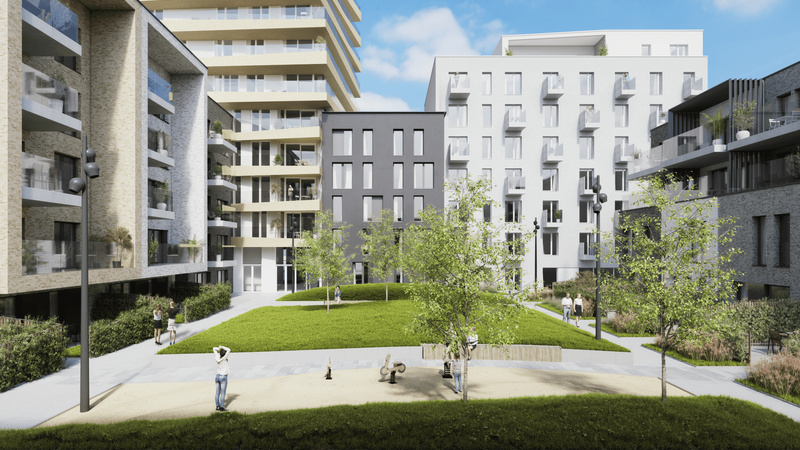 binnentuin assistentiewoningen oostende seniorcity o'sea